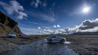 A fleet of at least 50 Lamborghini Urus SUVs was taken to Iceland to demonstrate the off-roading character of the car.
