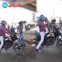 bikers fight on road