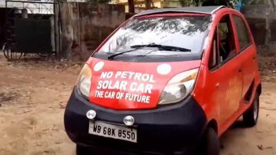 Tata Nano Solar Car: ఇది టాటా నానోను సోలార్ కారు (Photo: HT_Auto)