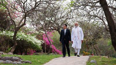 .Japan's PM Kishida visit: ఢిల్లీలోని బుద్ధ జయంతి పార్క్ లో భారత ప్రధాని మోదీ, జపాన్ ప్రధాని కుషిదా వ్యాహ్యాళి.