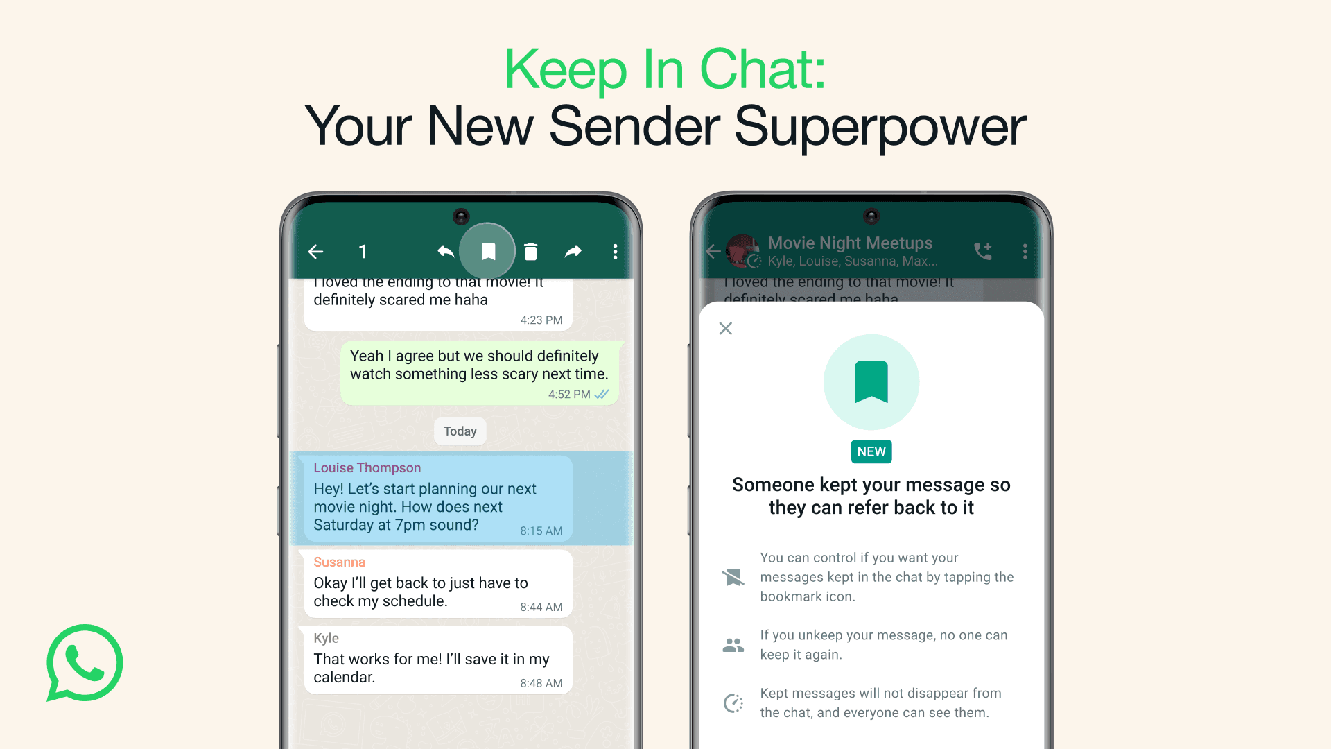 WhatsApp announced new 'Keep In Chat' feature