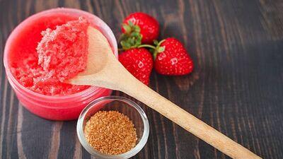 DIY Strawberry Brown Sugar Scrub Recipe